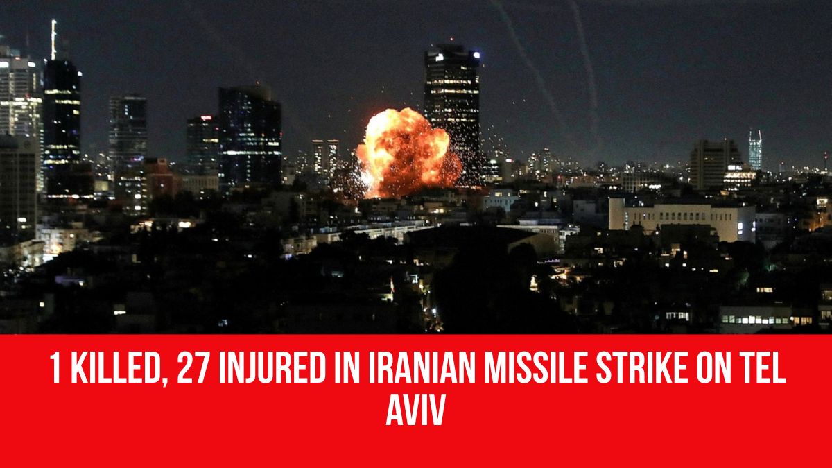 1 killed, 27 injured in Iranian missile strike on Tel Aviv