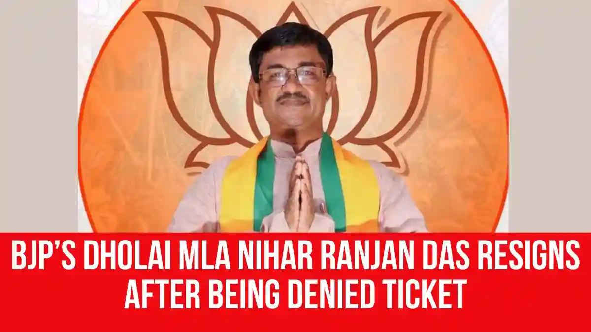 BJP’s Dholai MLA Nihar Ranjan Das Resigns After Being Denied Ticket