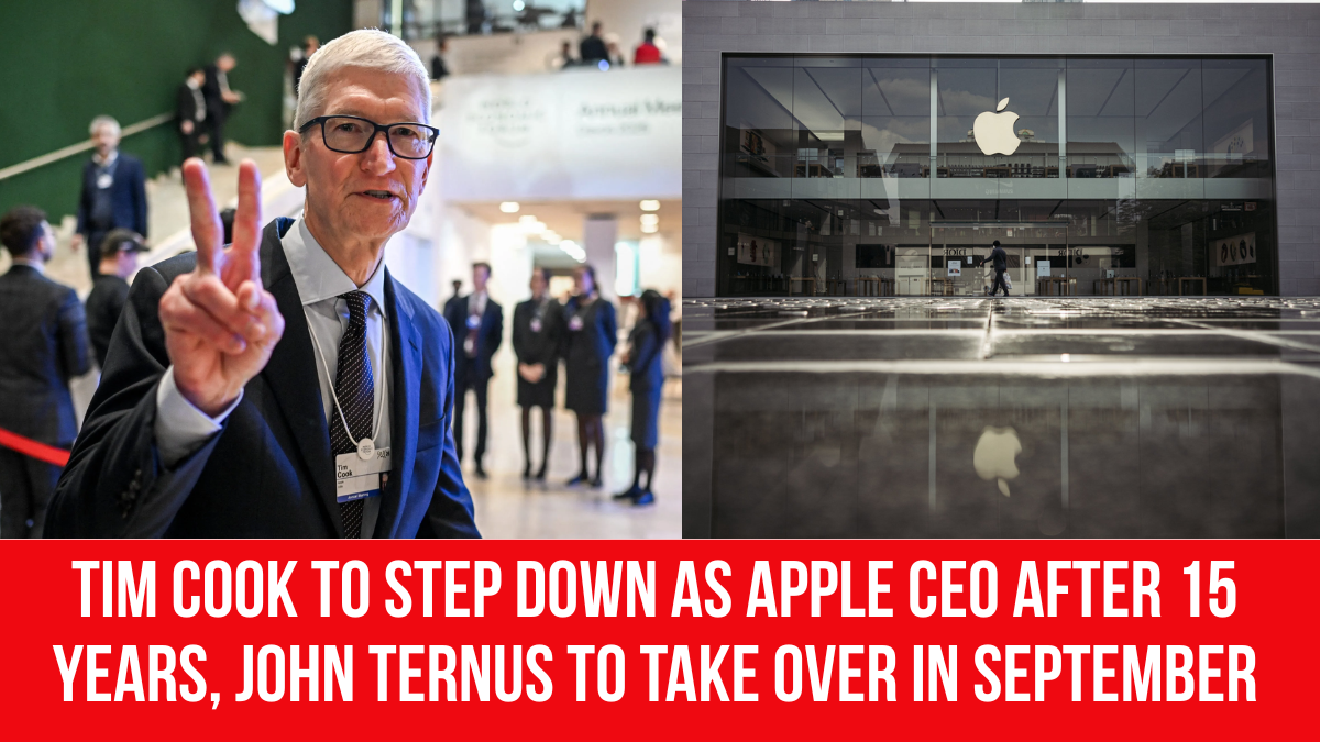 Tim Cook Ending Tim Cook to step down as Apple CEO after 15 years, John Ternus to take ...