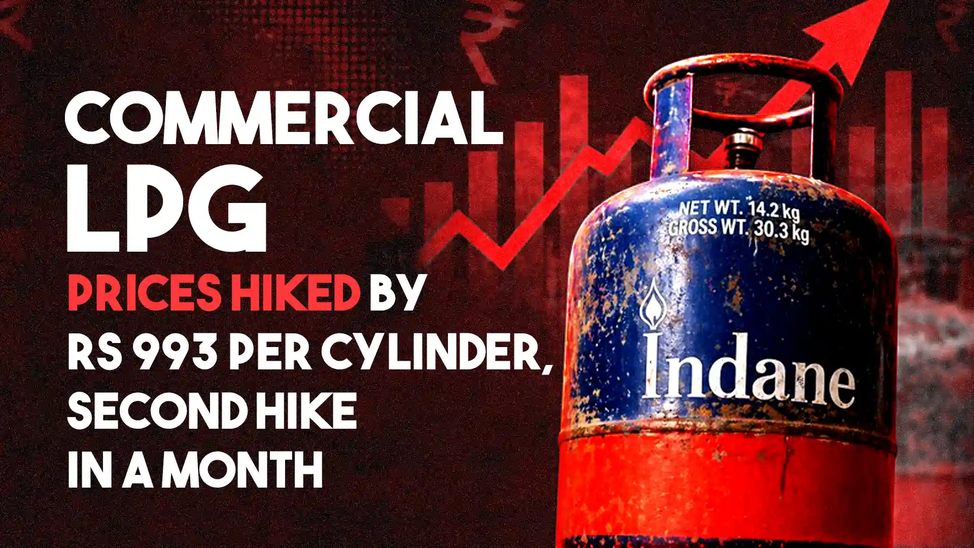 Commercial LPG Prices Hiked by Rs 993 Per Cylinder, Second Hike in A Month
