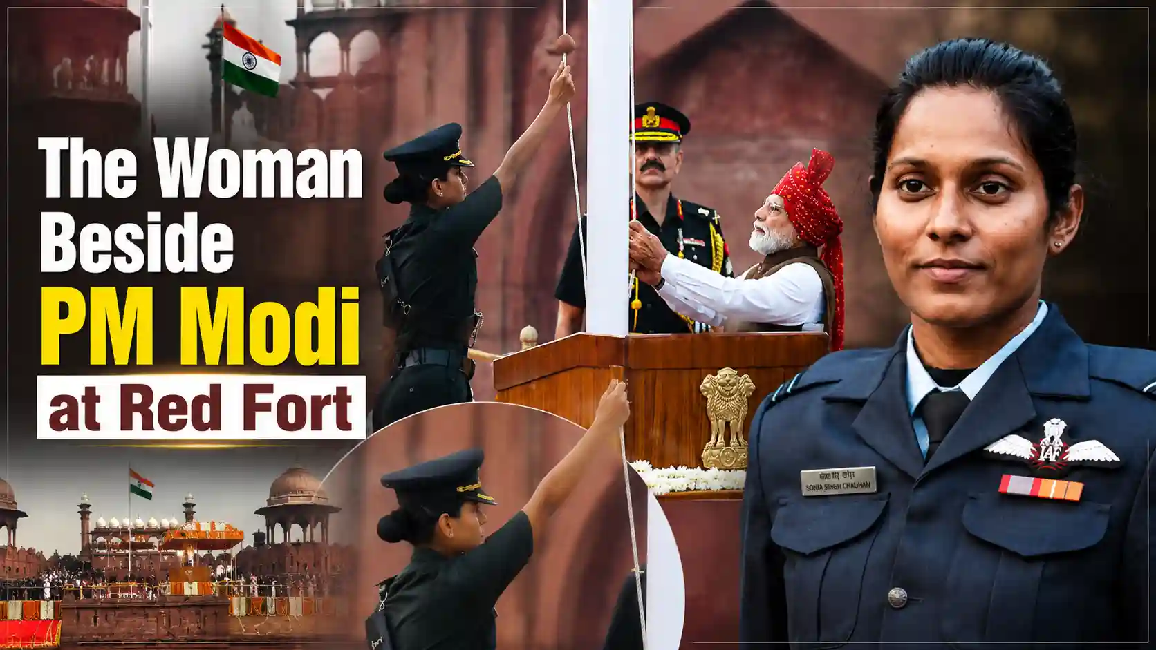 Who Is Captain Sonia Singh Chauhan? Army Officer Beside PM Modi at Red Fort Goes Viral on Independence Day
